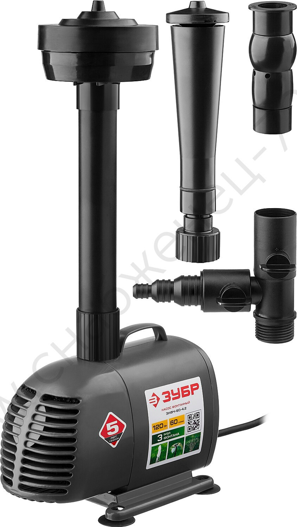 ЗУБР 120 Вт, фонтанный насос (ЗНФЧ-60-4.2)