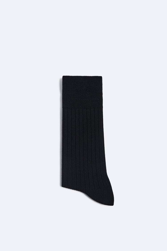 ZARA ШЕРСТЯНЫЕ НОСКИ, ЧЕРНЫЙ