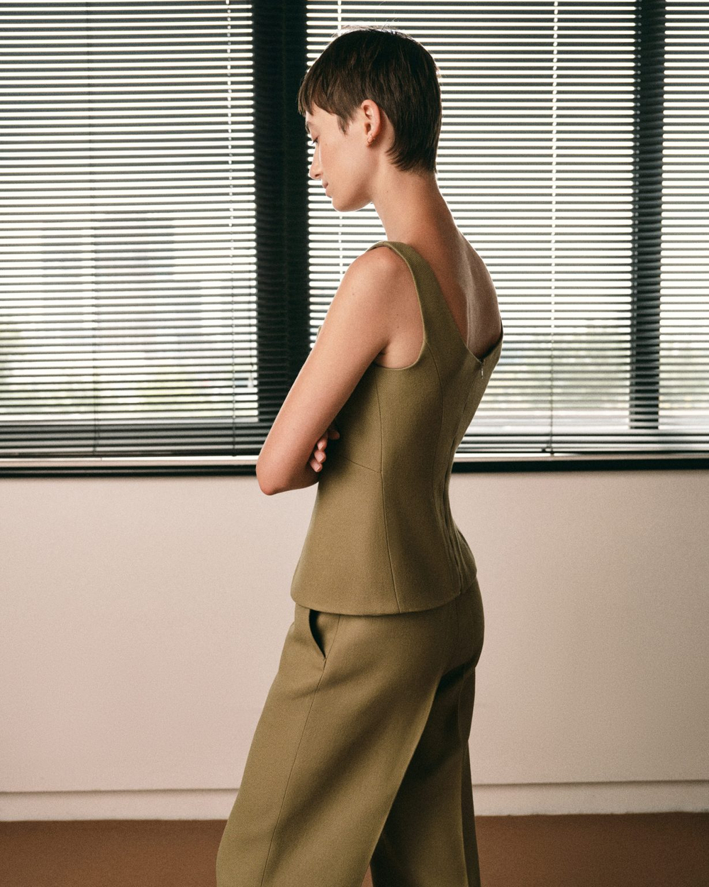 Корсетный -топ Оливковый