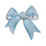 Брошь Fiore Luna Бантик Zircon XR00397B1 BL/S