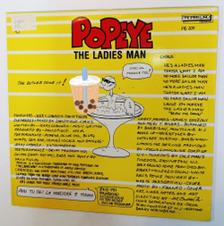 Винтажная виниловая пластинка LP Popeye Popeye The Ladies Man (Голландия 1987)