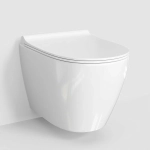 Унитаз подвесной WasserKRAFT Mindel 56TLT.010.ME.BN03.H002 безободковый, с инсталляцией Vils 56, с крышкой микролифт, белый/кнопка никель