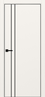 Межкомнатная дверь Optima Porte НЕАПОЛЬ 205 Молдинг SB (чёрный), Алюминиевая кромка SB (матовый чёрный) с 4-х сторон