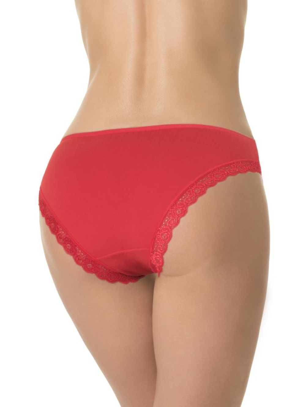 Бамбуковые трусики-слипы с кружевной оторочкой (Размер: M) (Цвет: черный)