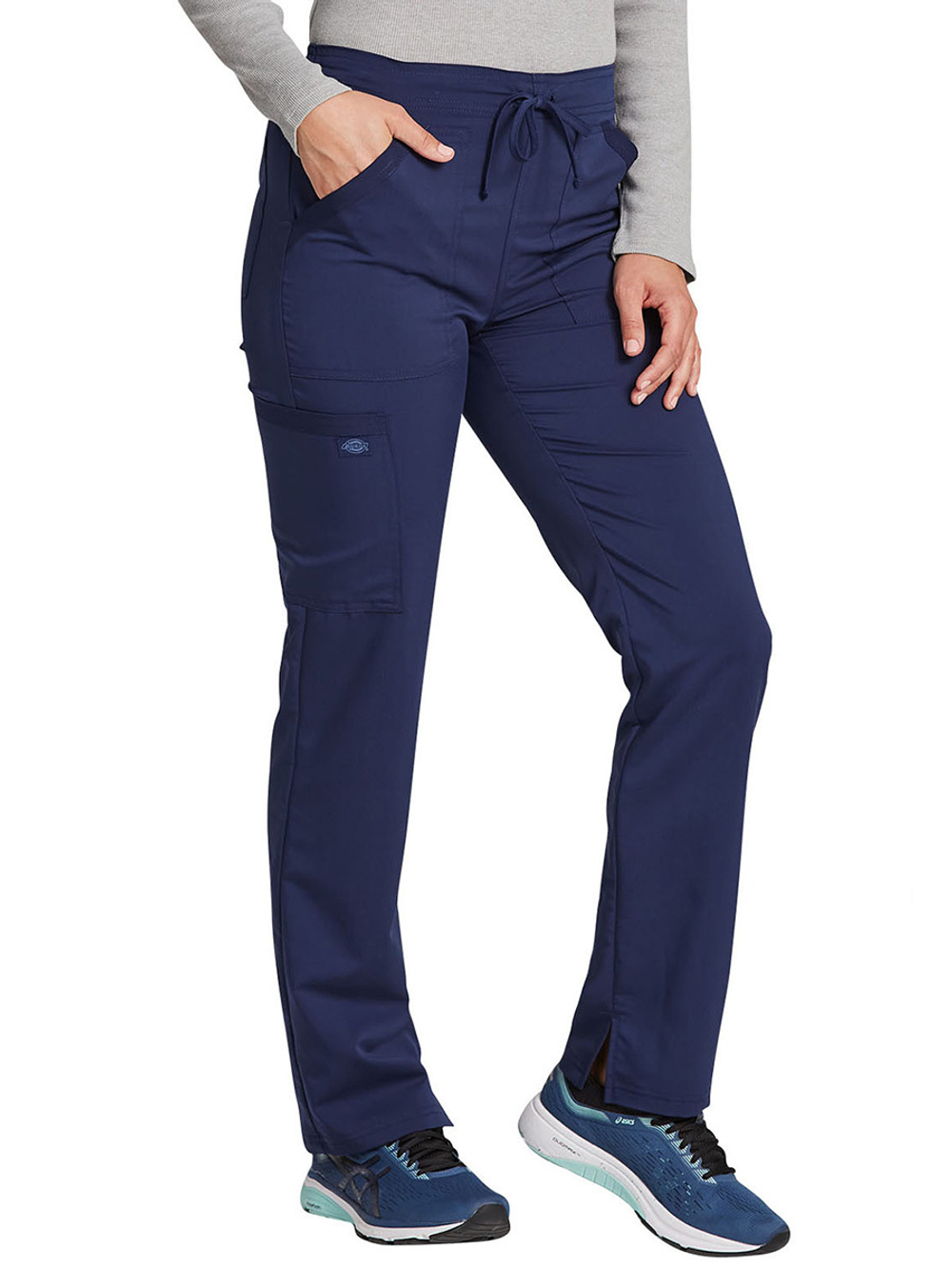 Брюки медицинские женские Dickies DK212 с поясом на завязках, синий, 50