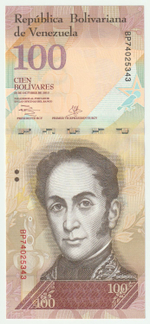 Venezuela, 100 Bolívares, 2013, UNC