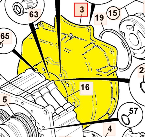 Корпус КПП POWERSHIFT JCB 459/30536