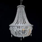 Подвесная люстра Imperiumloft Rh Anselme White Wood Large Chandelier 40.1934-0