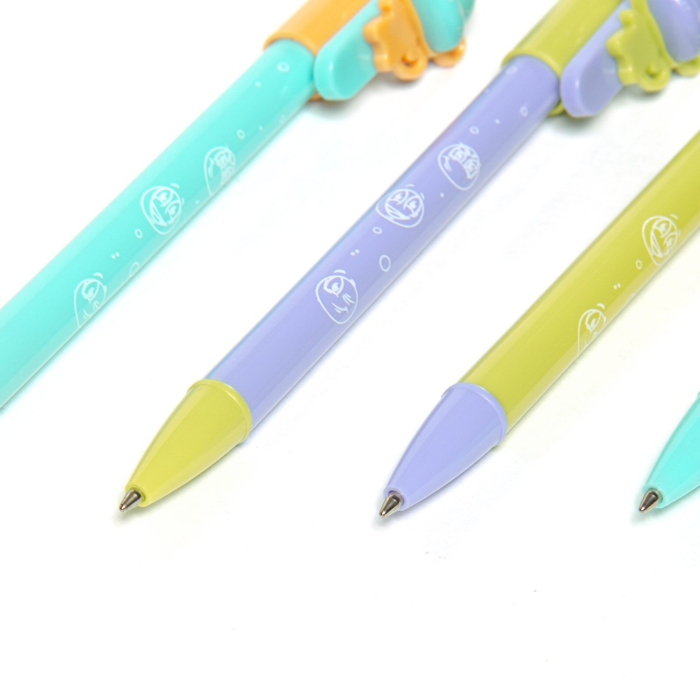 Ручка шариковая Alingar "Вaby-pen Обезьянка", 0,7 мм, синяя, автоматическая, фигурный клип, круглый, цветной, пластиковый корпус, карт.уп