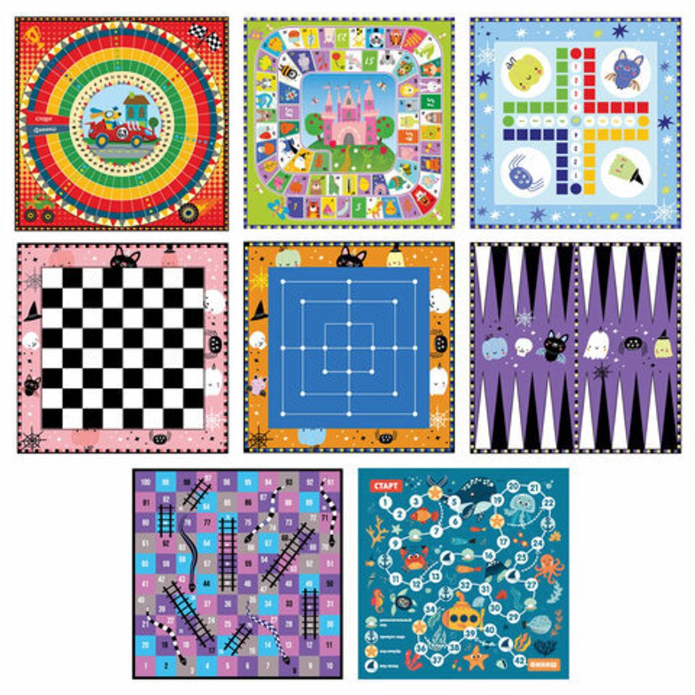 Игра настольная "50 игр для всей семьи", АССОРТИ, 10 КОР