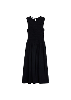 Расклешенное платье с жатым лифом