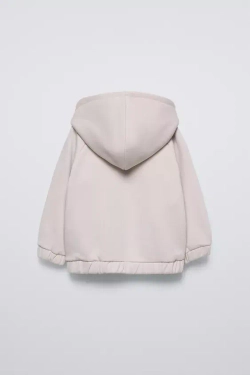 ZARA ХУДИ С НАДПИСЬЮ, КАМЕННО-СЕРЫЙ