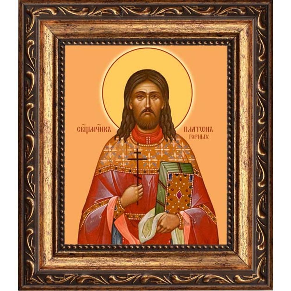 Платон Горных, священномученик пресвитер. Икона на холсте.