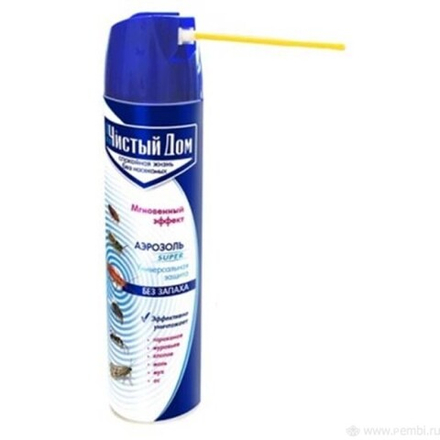 Дихлофос Чистый Дом Мгновенный эффект 600мл(аэрозоль)02-852