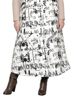 Зимняя стеганая юбка-трапеция Руна