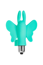 Вибронасадка-бабочка на палец Eromantica мятная 10 см