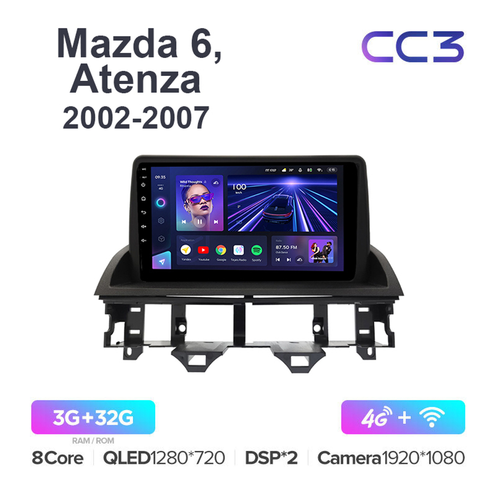 Teyes CC3 9"для Mazda 6, Atenza 2002-2007
