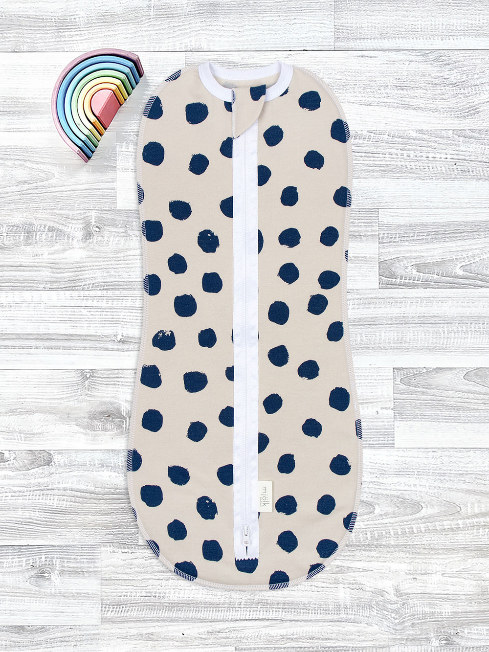 Утеплённый кокон Mjölk Горошки