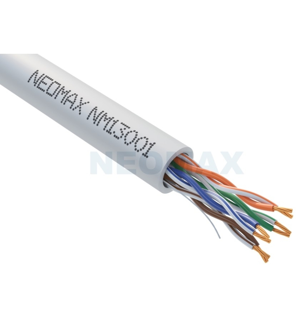 Кабель NEOMAX [NM13001] U/UTP cat.5e 4 пары (305 м) 7/0.18 мм (24 AWG) гибкий многожильный Медь PVC jacket