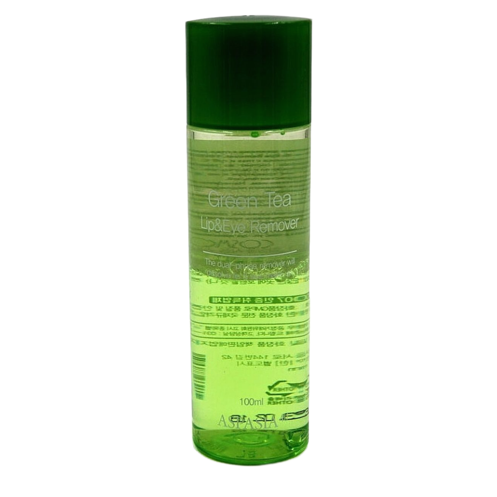 ASPASIA Средство для снятия макияжа Green Tea Lip & Eye Remover двухфазный для глаз и губ 100 мл.