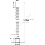 Гофра 40х40/50 L=360-850мм Орио АС-10101