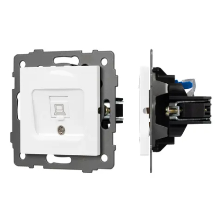 Механизм компьютерной розетки SCT-MPC1-PL-WH-V (RJ-45, CAT6) (Arlight, -) 049842