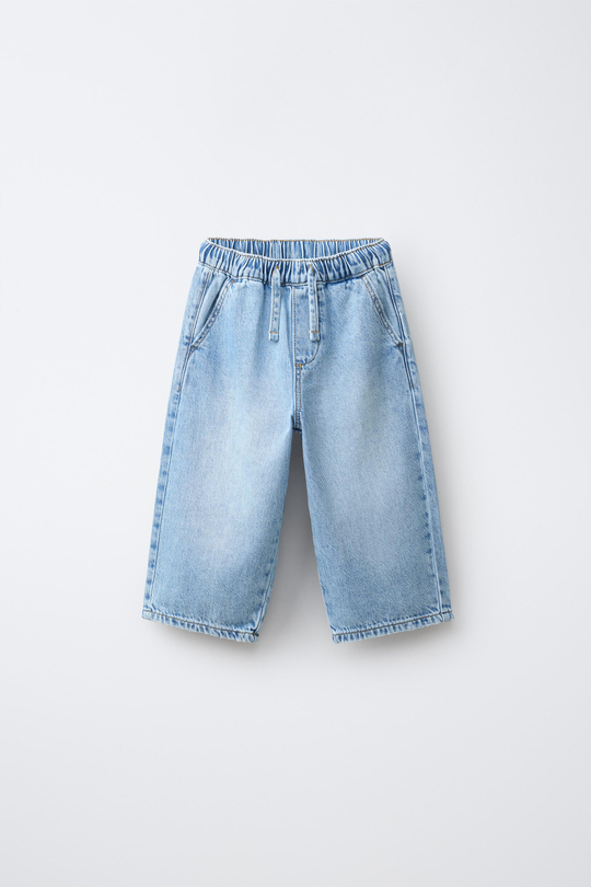 ZARA ДЖИНСЫ WAIST LOOSE, ГОЛУБОЙ