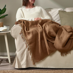 Плед IKEA DYTAG (ДЮТОГ), Светло-коричневый, 130х170 см