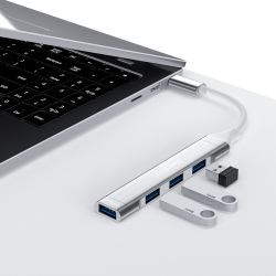 Картридер-хаб 5 в 1 VegGieg | 3×USB 2.0 + SD + microSD | Без драйверов