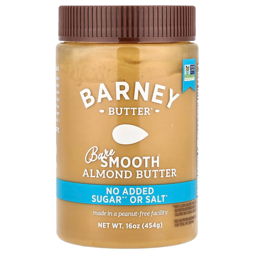 Barney Butter, миндальная паста без добавок, 454 г (16 унций)