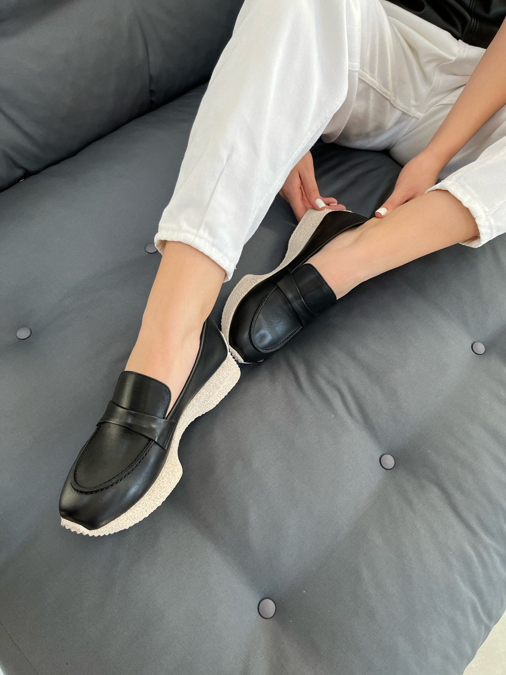 Мокасины из мягкой кожи