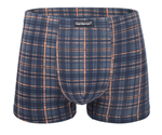 Хлопковые боксеры в клетку (Размер: XXL) (Цвет: темно-серый)