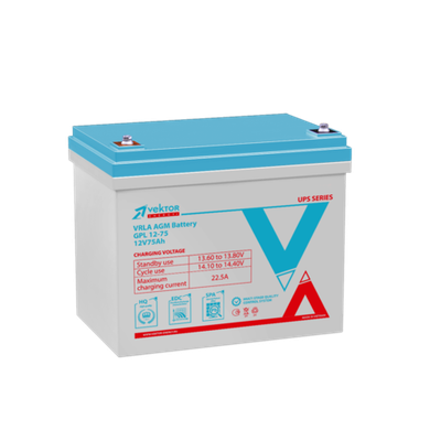 Аккумулятор  VEKTOR ENERGY GPL 12-75