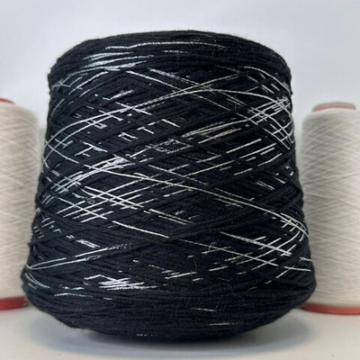 SHEER - ECAFIL; 92% хлопок, 8% люрекс; 290м/100гр; цвет: черный, люрекс серебро. S502