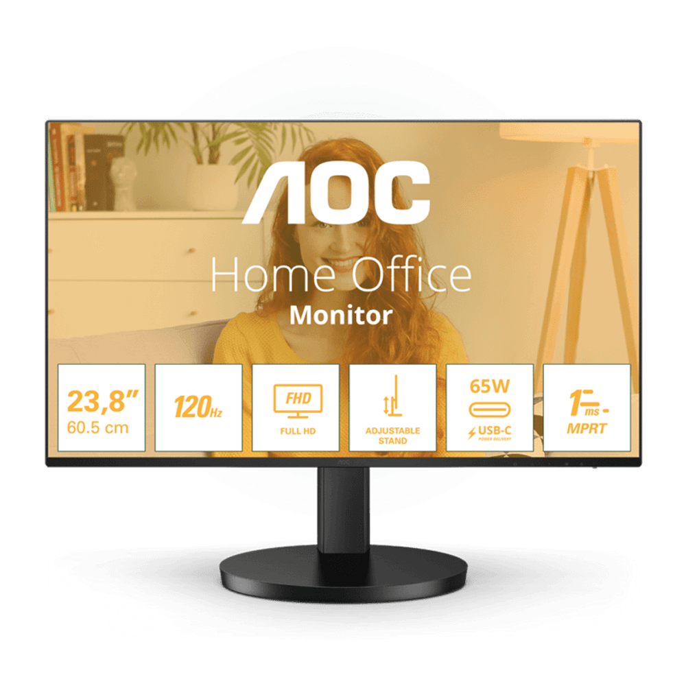 Монитор 27" AOC 27B3CF2/01 IPS 1920x1080 100Hz 1мс 250кд/м 1300:1 1xHDMI 1xUSB-C 2x2W Black