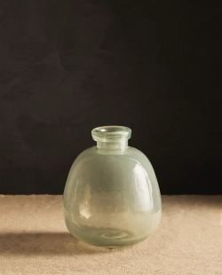 ZARA HOME СТЕКЛЯННАЯ ВАЗА, СИНИЙ