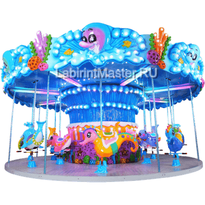Электрическая Аттракцион карусель детская «Океан», 7×7×3,2 м