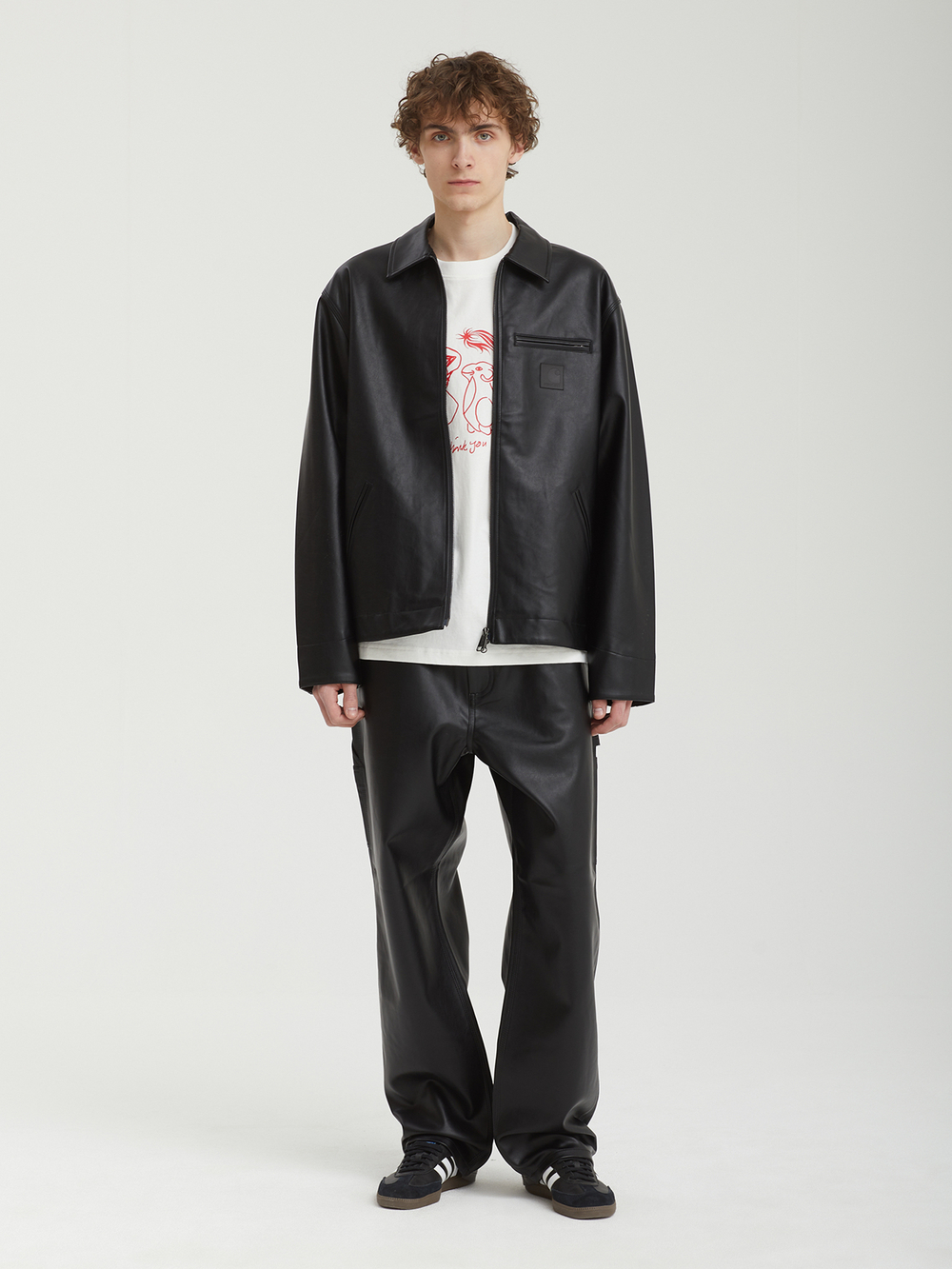 Мужские Брюки Single Knee Leather
