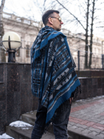 Шарф теплый с индейским орнаментом