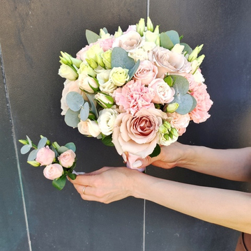 Букет невесты и бутоньерка