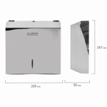 Диспенсер для полотенец LAIMA PROFESSIONAL INOX, (Система H2) Z-сложения, нержавеющая сталь, зеркальный.