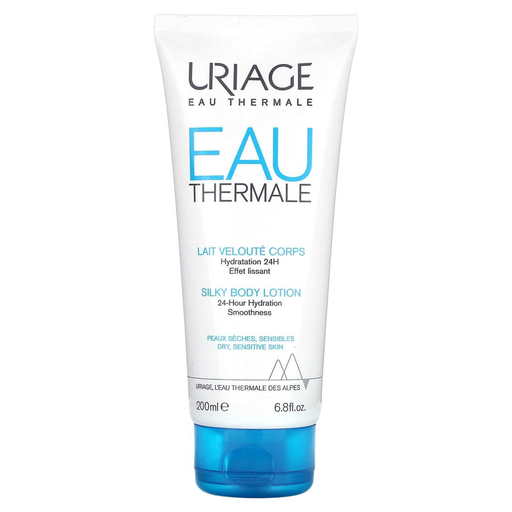 Uriage, EAU Thermale, шелковистый лосьон для тела, для сухой и чувствительной кожи, 200 мл (6,8 жидк. унц.)