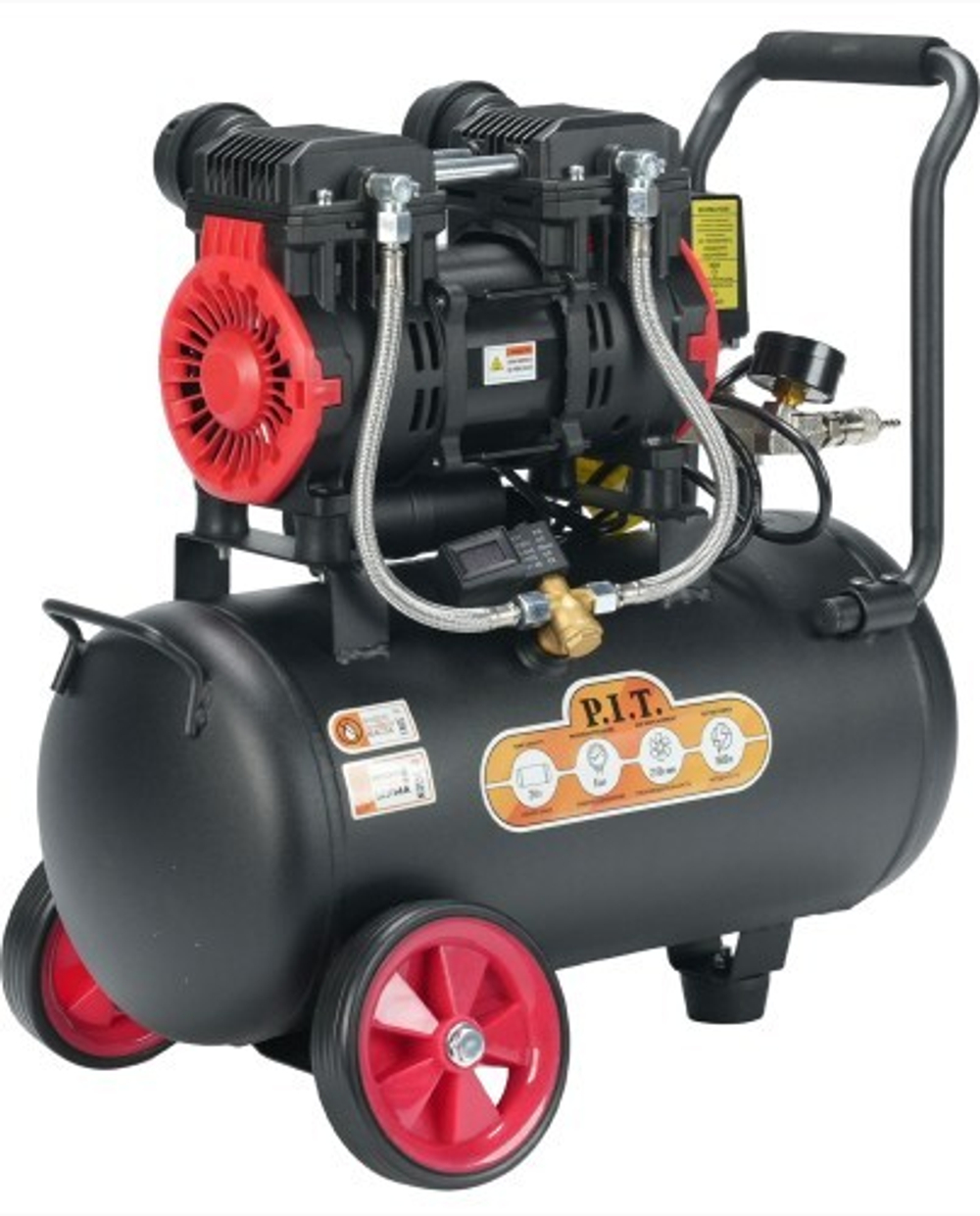 Компрессор поршневой безмасляный P.I.T. PAC24-C2