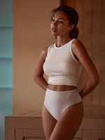 Высокие утягивающие трусики-танга Perfect Curves (Размер: L) (Цвет: черный)