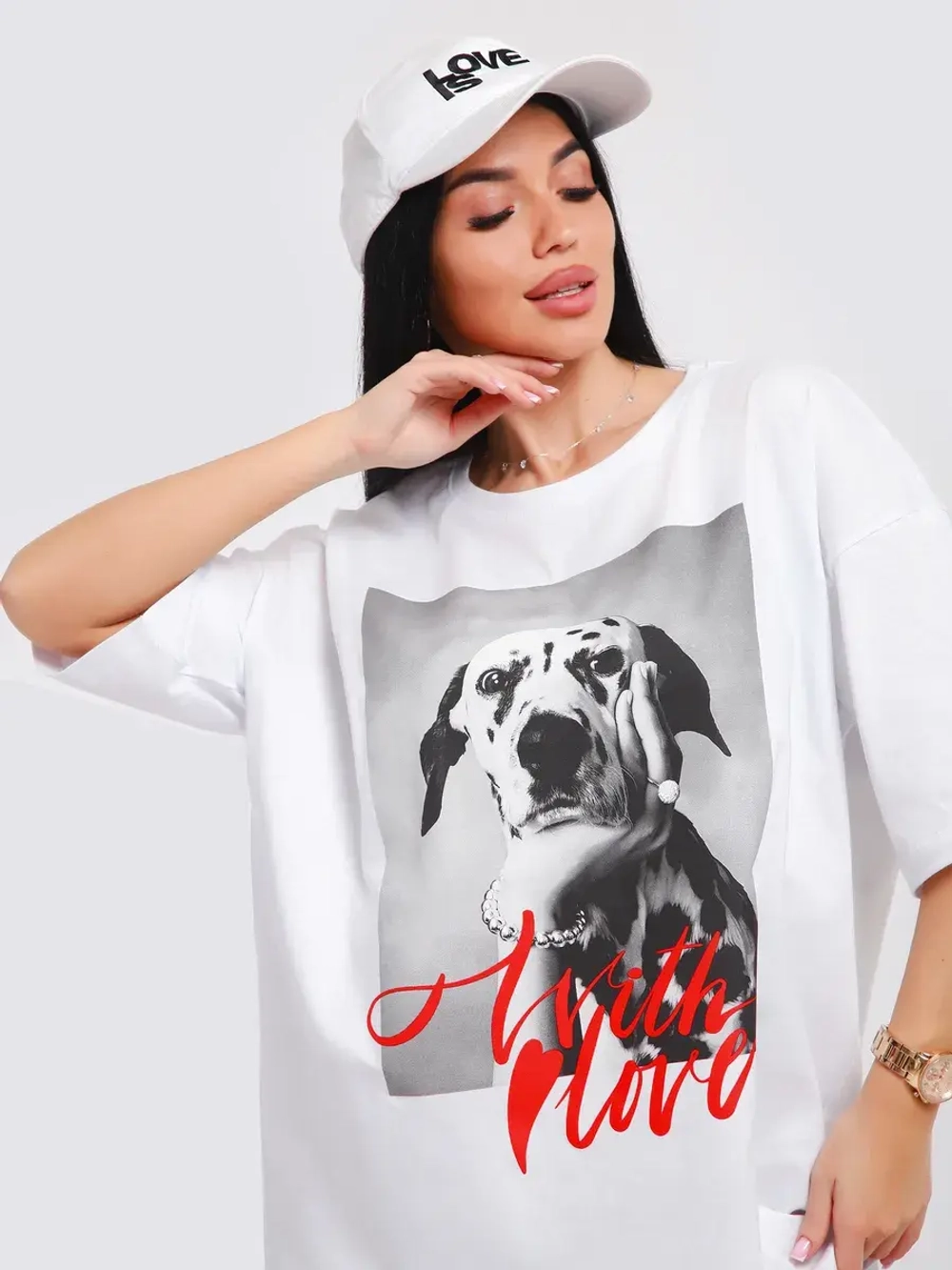 Футболка женская оверсайз принт