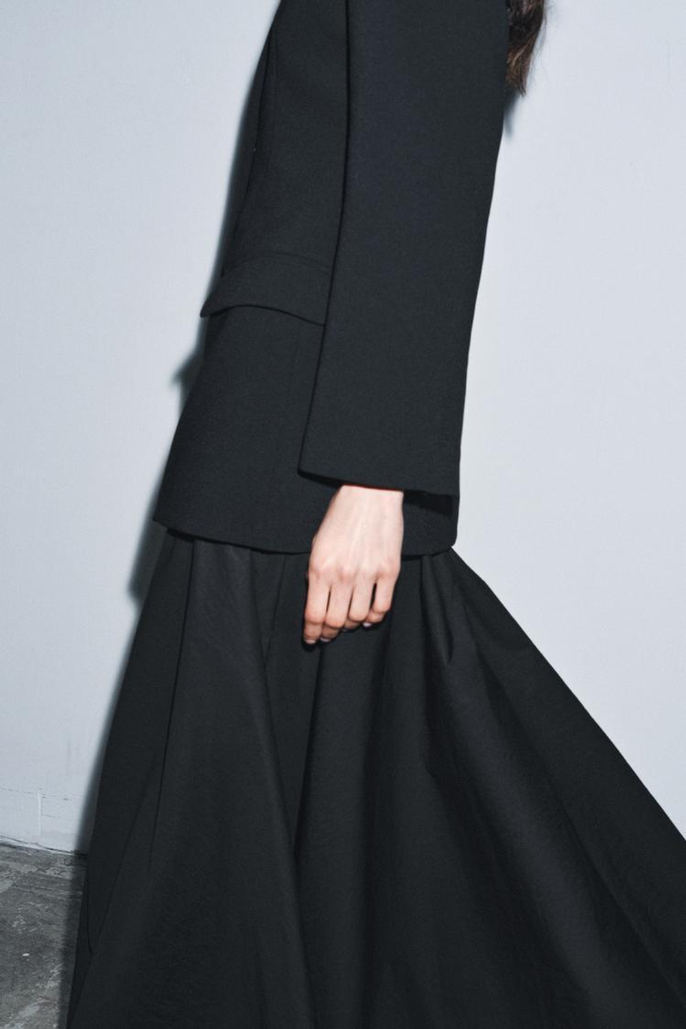 ZARA КОМБИНИРОВАННОЕ ПЛАТЬЕ-ПИДЖАК — ZW COLLECTION, ЧЕРНЫЙ