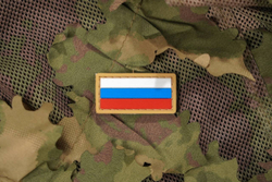 Патч флаг "Россия" малый на снаряжение (ПВХ, 4 х 2 см)