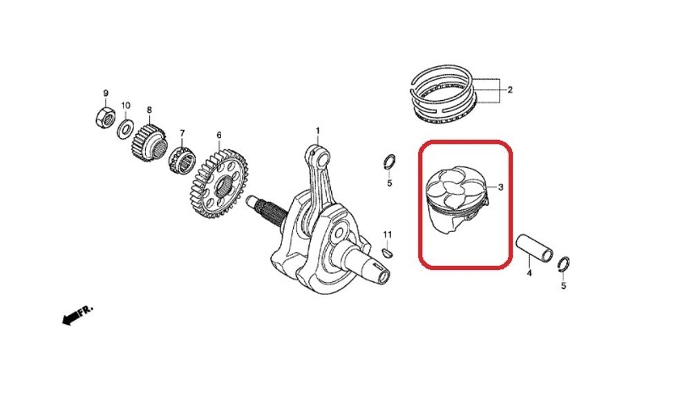13101-KYJ-900. PISTON (STD.)