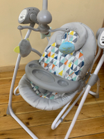 Стул для кормления -электрический качель LUXMOM 901 светло-серый