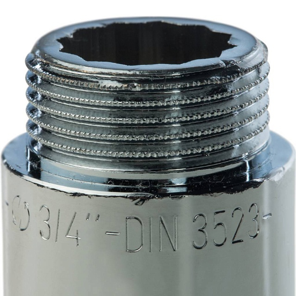 Удлинитель резьбовой STOUT SFT 0002 - 3/4" длина 60 мм (ВР/НР, латунь хромированная)